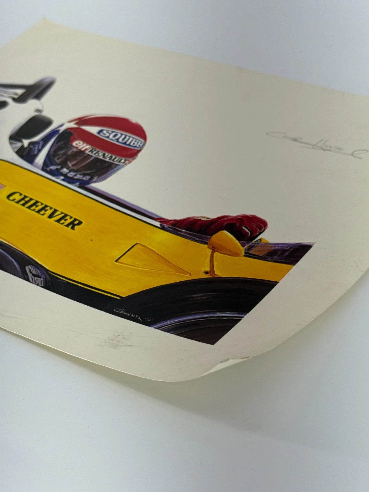 Cheever F1 Print Cademartori Signed Renault Vintage Racing Art USA