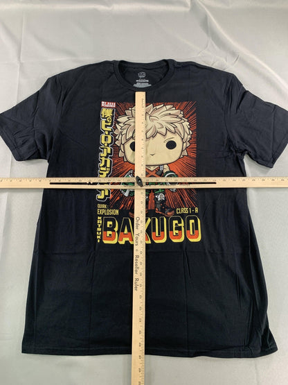 My Hero Academia Katsuki Bakugo Shirt Mens XL Black Funko Pop Tees Anime Graphic