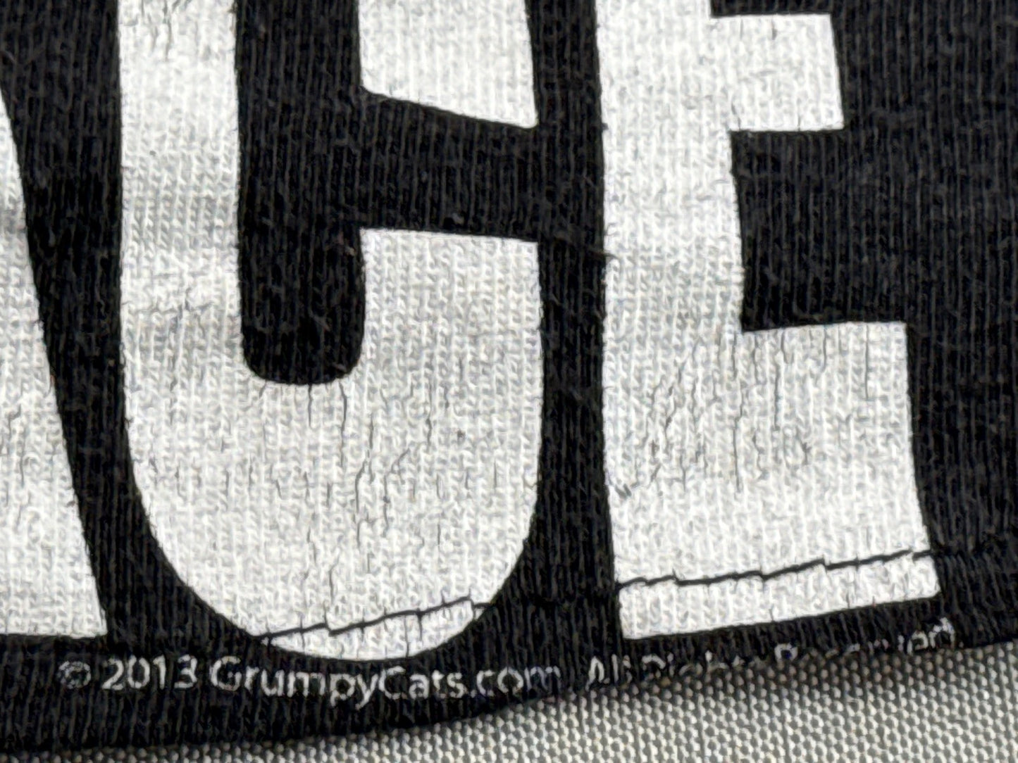 Grumpy Cat Meme Graphic Tee Mens L Black 100% Cotton Short Sleeve Crewneck