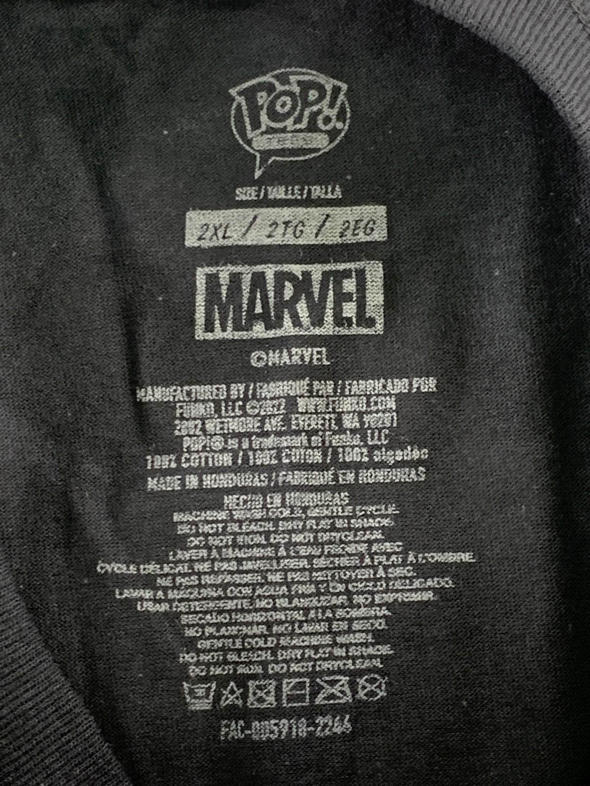 Marvel Rescue Shirt Mens 2XL Black Infinity Saga Pop Tee T-Shirt Hero Graphic