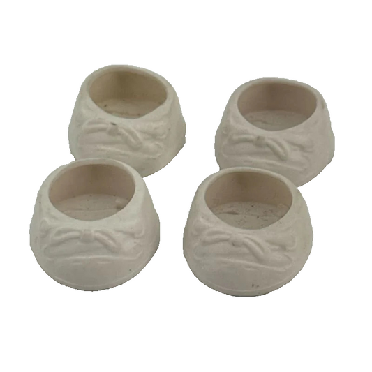 White Bow Shoes Set of 4 My Little Pony G1 Vintage 1980s MLP Accessory Lot NWT