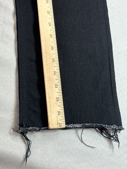 Fear of God Jeans 28 Black Denim Straight Leg Raw Hem Selvedge Fourth Collection