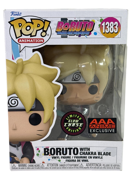 Funko Pop Animation Boruto With Chakra Blade 1383 Glow Chase AAA Exclusive Vinyl