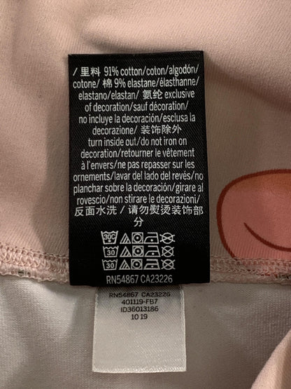 PINK Victoria's Secret Ultimate Leggings Womens Medium Yoga Pants Peach Print