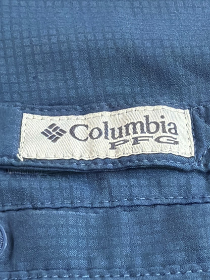Columbia PFG Tamiami II Mens 2XL Navy Blue Vented Fishing Shirt Omni Shade SS