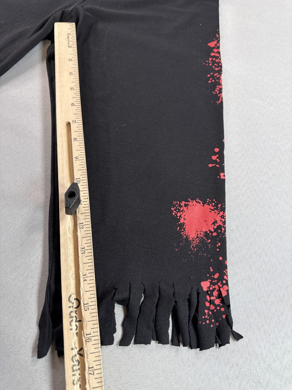 Nightmare on Elm Street Punk Leggings LG Women Black Graphic Fringe Elastic