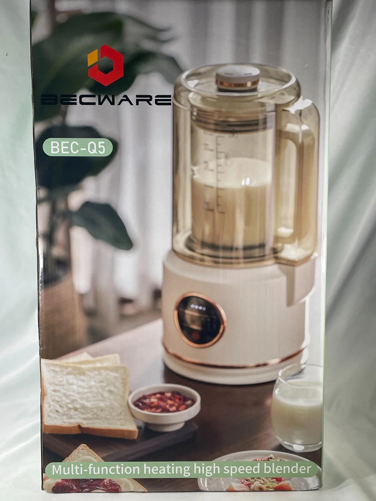 BECWARE BEC-Q5 Multifunctional Heater Blender 1300ml Soy Milk Machine Green 0px