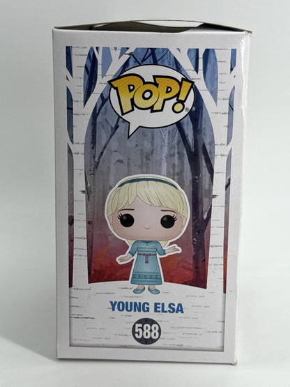 Funko Pop Young Elsa 588 Frozen II Vinyl Figure Disney Displayed with Box 2019