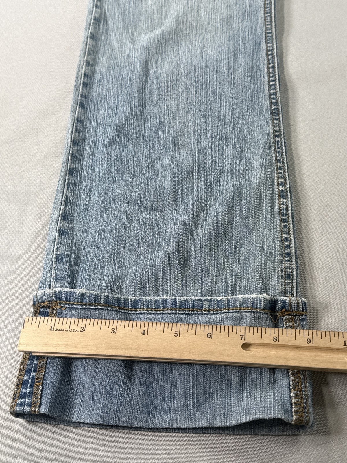 Dollhouse Flare Jeans 11 11/12 Blue Distressed Denim Low Rise Y2K Boho Indie