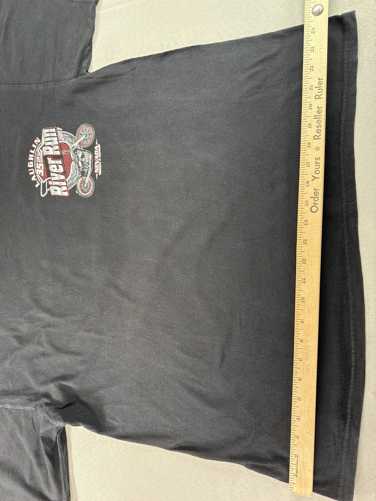 Keya Laughlin River Run Motorcycle Tee XL Black Cotton Graphic Crewneck Men