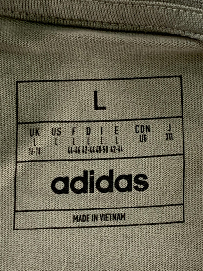 adidas Shirt Womens Large Silver Pebble Wellness Division Butterfly Tee IS1039