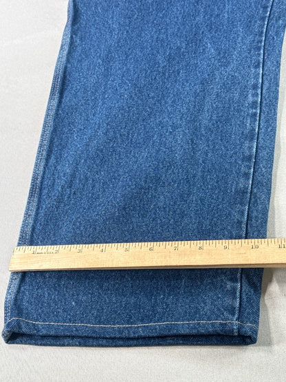 Wrangler Riggs Workwear Jeans Men 44x32 Carpenter Relaxed Fit Blue Denim