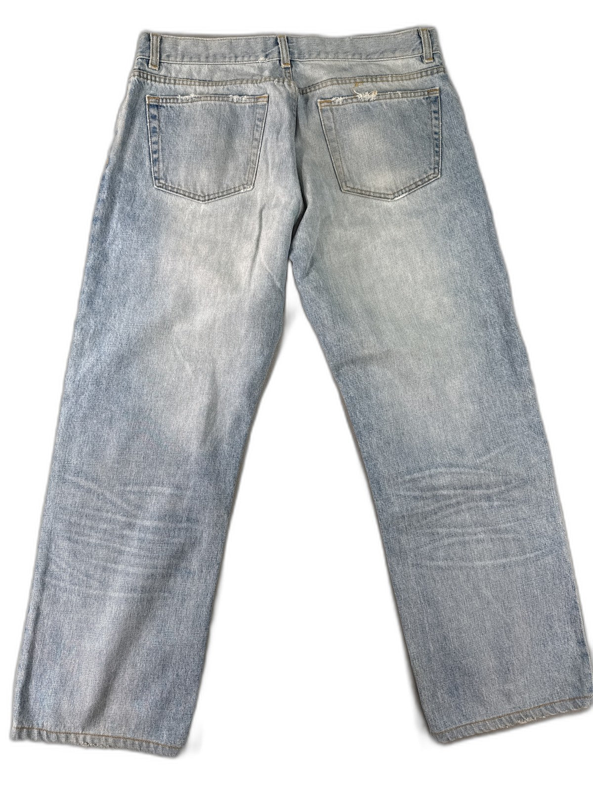 Helmut Lang Straight Leg Jeans 36 Light Wash 100% Cotton Regular Fit