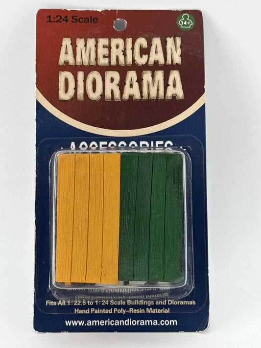 American Diorama 1:24 Scale Bench Accessory Yellow Green Display Scene Prop NIB
