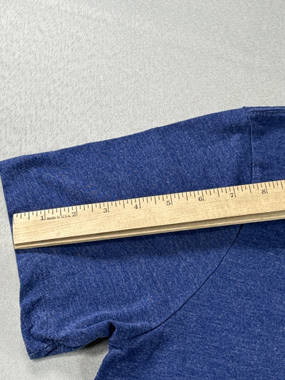J.Crew Tee Mens Large Blue Cotton Crewneck Short Sleeve Solid Regular Fit Preppy