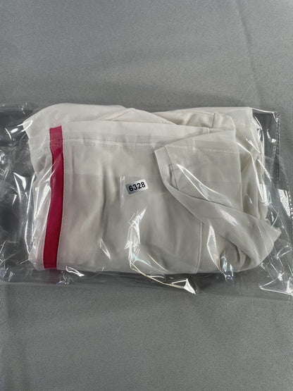 Sport Haley Shirt Womens Large White Pink Zip Golf Athletic Performance Stretch