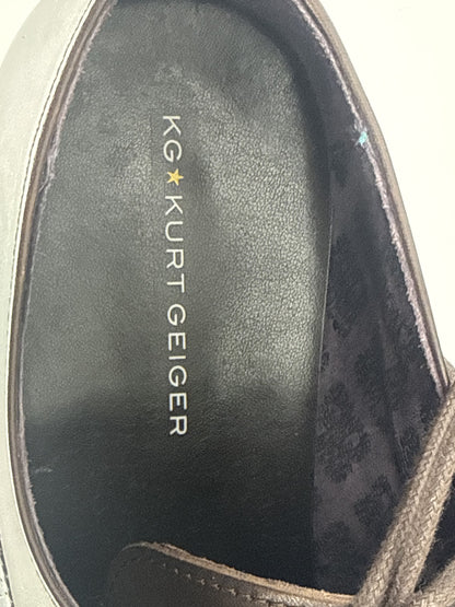 KG Kurt Geiger Dress 44 Shoes Mens 43 Brown Leather Slip On Loafers Made in Box