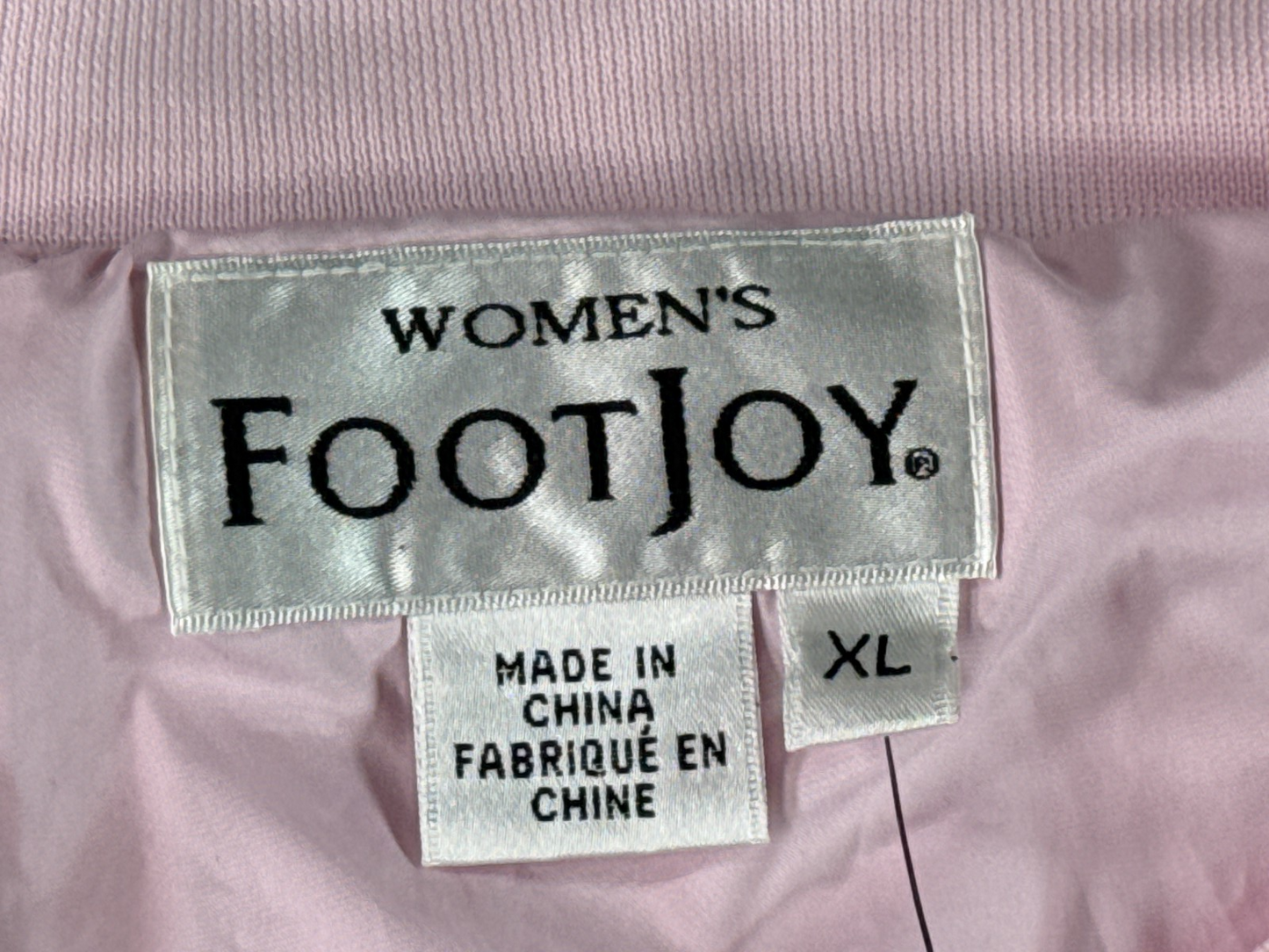 FootJoy Womens XL Lined Windshirt Pink Golf Pullover Oakmont Country Club