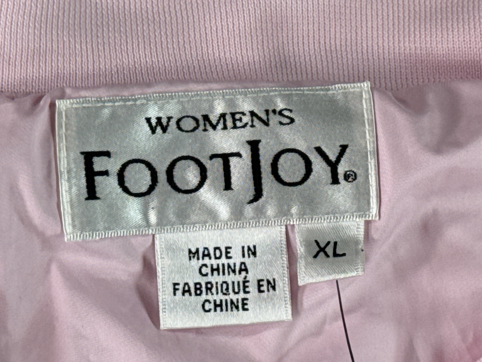 FootJoy Womens XL Lined Windshirt Pink Golf Pullover Oakmont Country Club