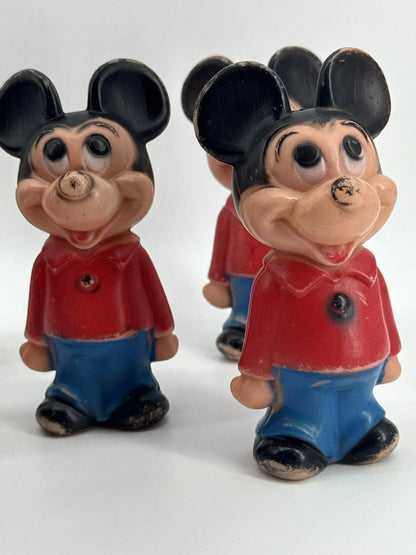 Lot of 10 Disney Mickey Mouse Figures 1960s Hong Kong Apparel Clothing New NWT