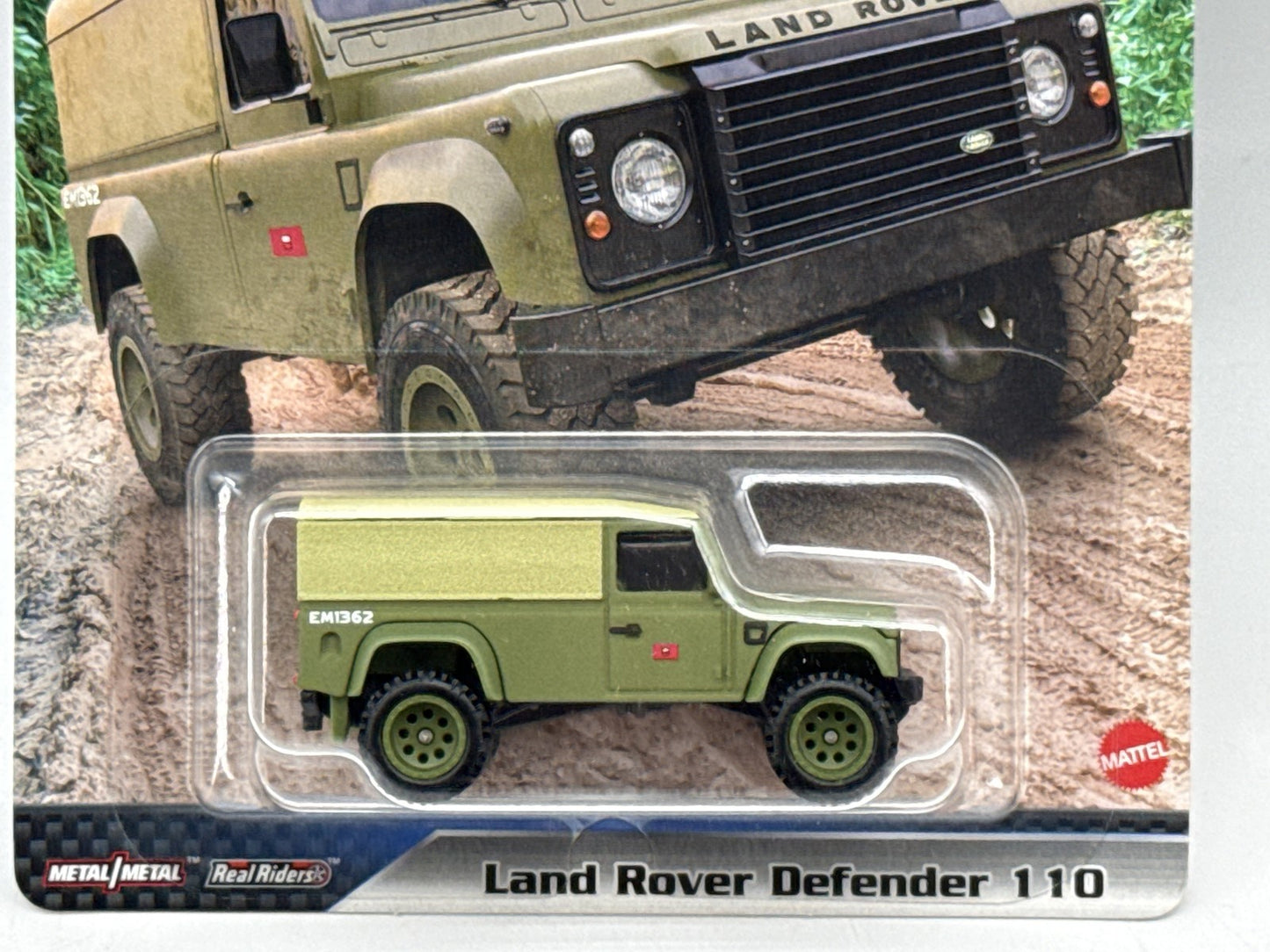 Hot Wheels Premium Fast Land Rover Defender Diecast Car Green Beige Metal Scale
