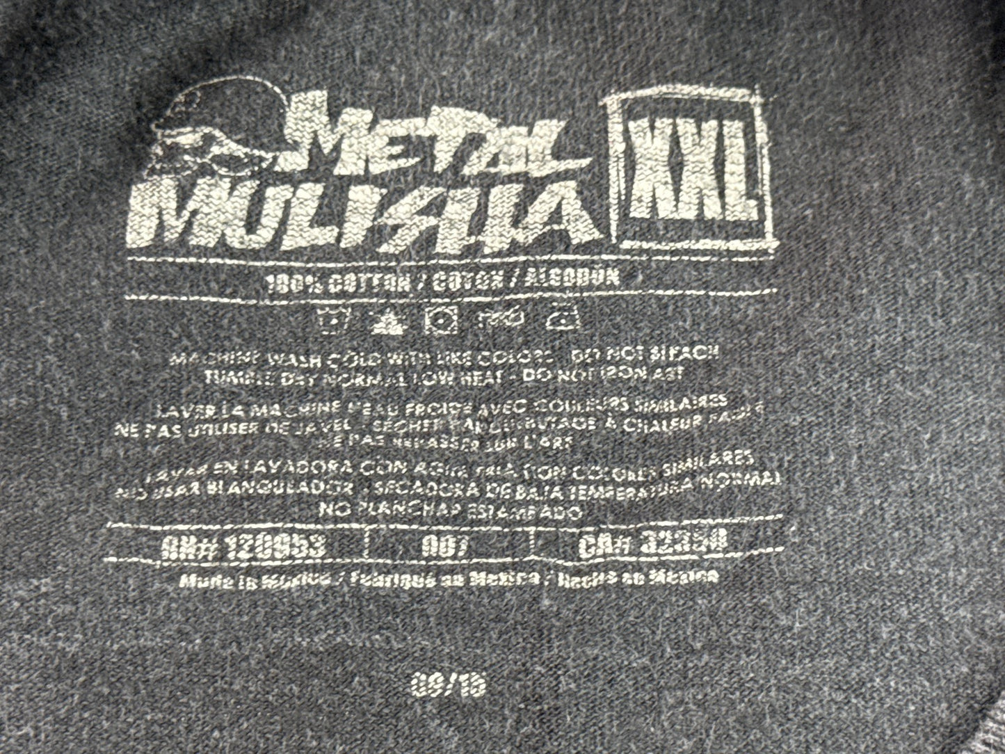 Metal Mulisha Skull Graphic Tee XXL Black 100% Cotton Regular Fit Short Y2K