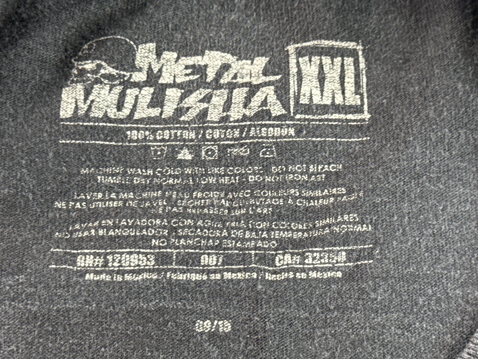 Metal Mulisha Skull Graphic Tee XXL Black 100% Cotton Regular Fit Short Y2K