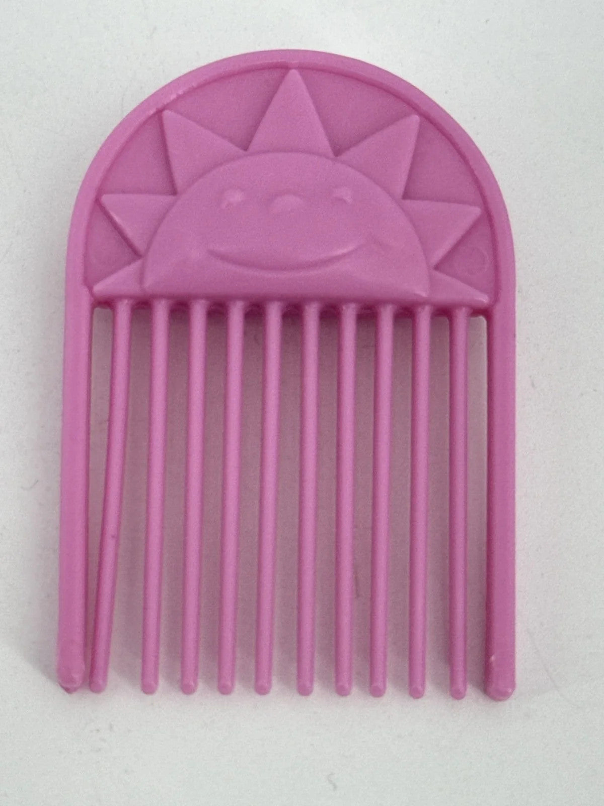 My Little Pony G1 Pink Sun Pick Comb Hasbro 1980s Vintage Hair Accessory White