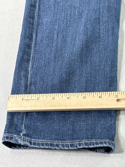 KUT Kloth KP176MA5N Jeans Womens 10 Blue Distressed Straight Leg Cotton Spandex