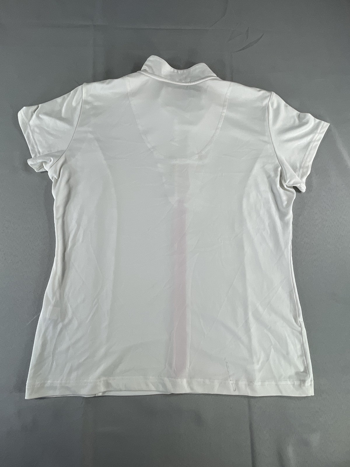 Sport Haley Shirt Womens Large White Pink Zip Golf Athletic Performance Stretch