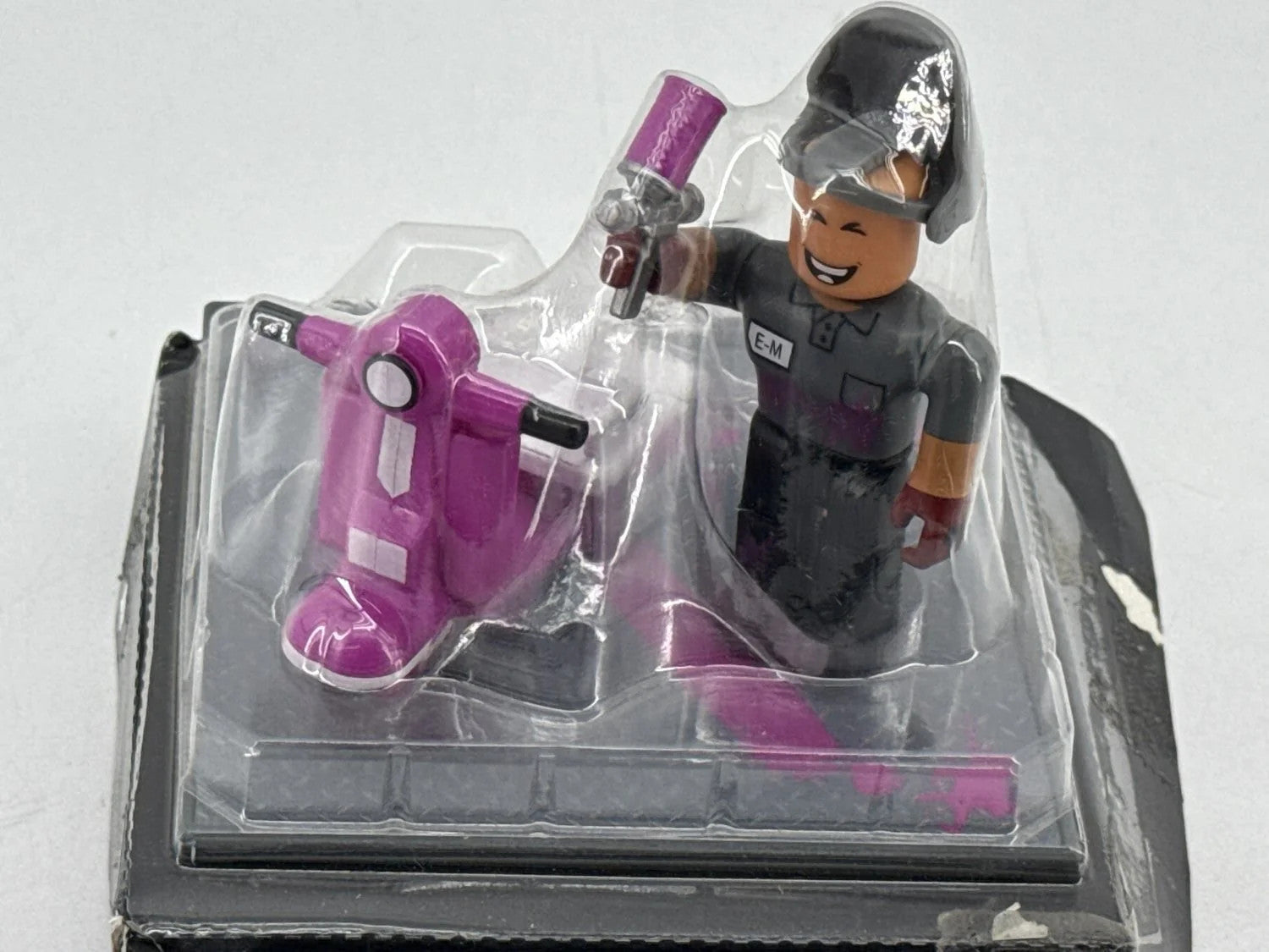 ROBLOX Bloxburg Mechanic Mike Figure w/ Scooter Mike’s Motors Character Toy VHTF