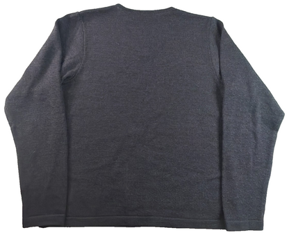 Resort Two Joey Rodolfo Gray Merino Wool V Neck Sweater Mens Medium USA