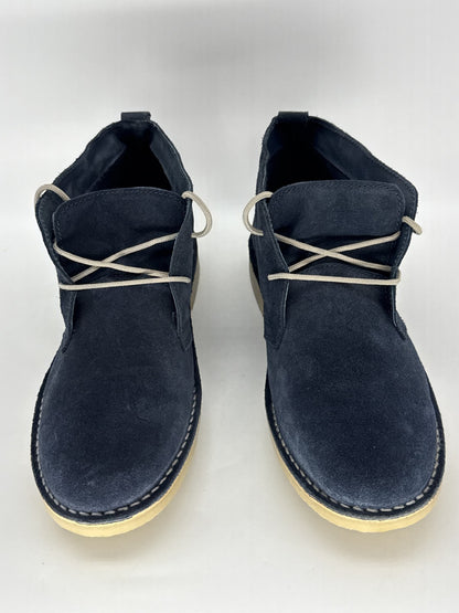 Kurt Geiger Chukka Boots Mens 45 Navy Suede Lace Up Ankle Dress Stylish Genuine