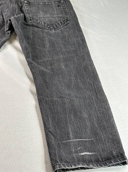 rag bone Straight Fit Jeans 32x32 Black 100% Cotton Leg Made in USA Button