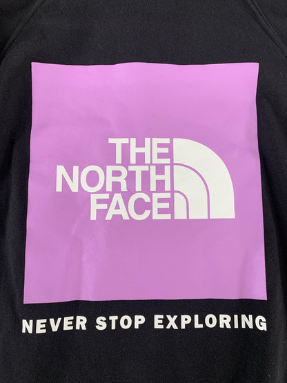 The North Face Hoodie Womens Large Black Purple Never Stop Exploring Graphic on