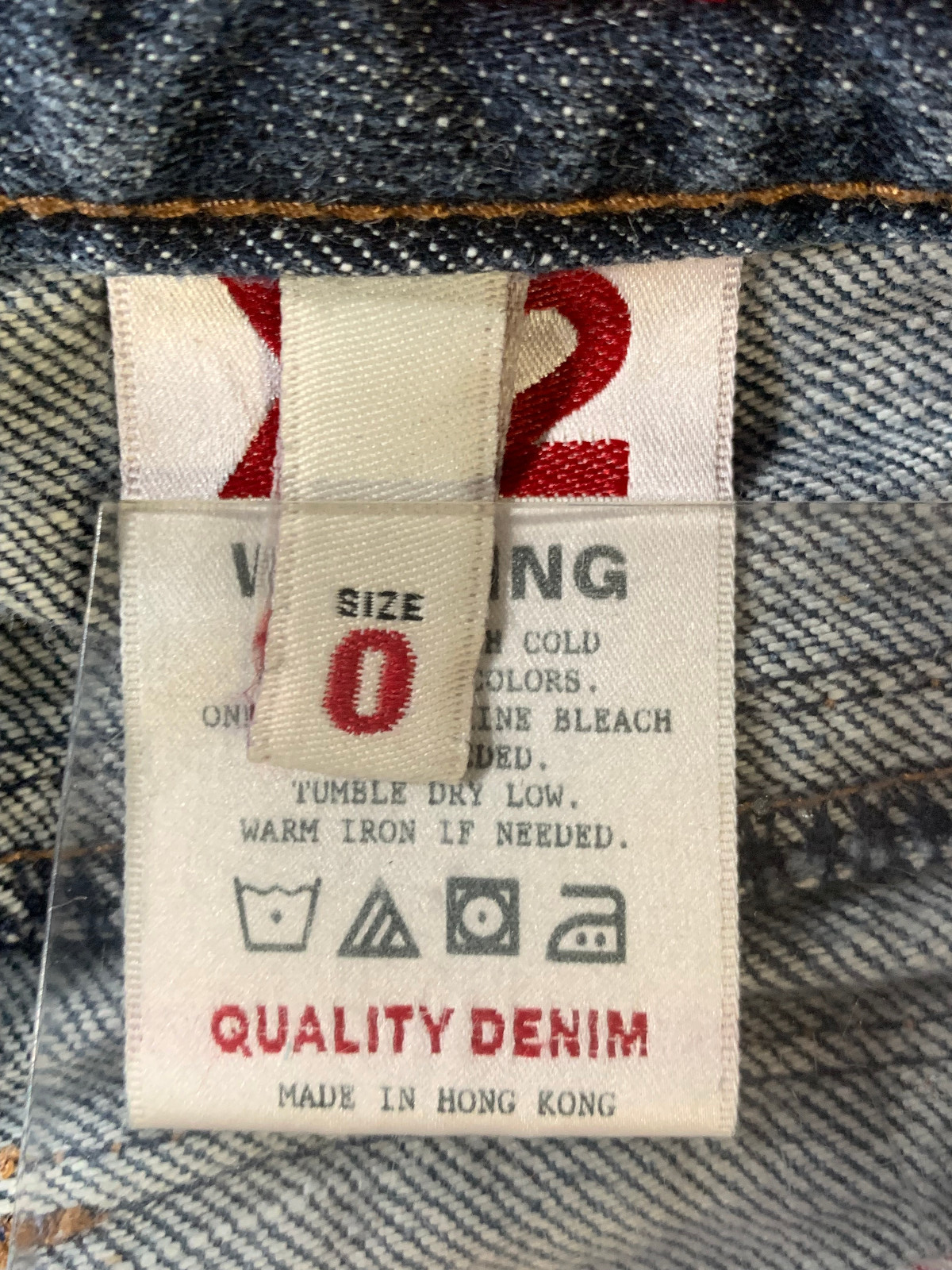 Vintage X2 Jeans Size 0 Y2K Made in Hong Kong Button Hem Mid Rise Denim Apparel