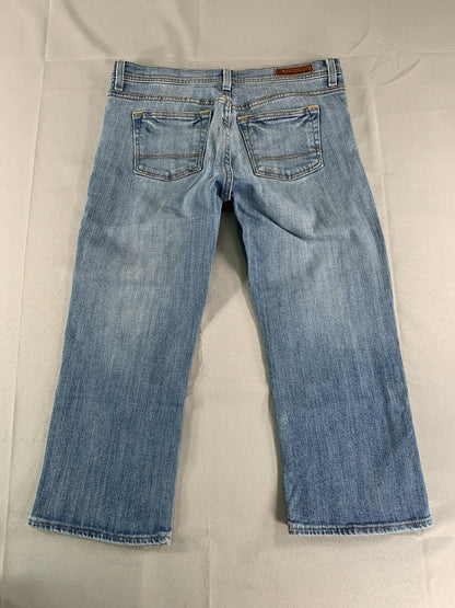Polo Jeans Company Jeans Womens 4 Blue Stretch Cropped Straight Leg Denim JAW02S