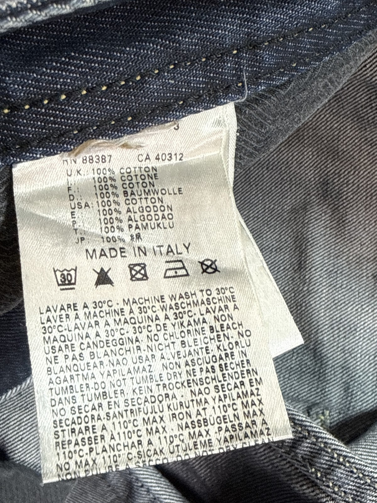 Diesel Straight Leg Jeans W36 L30 Blue 100% Cotton Mid Rise Pocket Button
