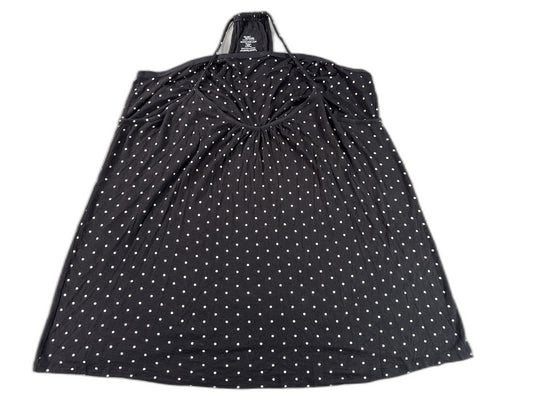 Secret Treasures Sleep Dress 3X 3X/3XG Black Polka Dot Rayon Spandex Nightgown