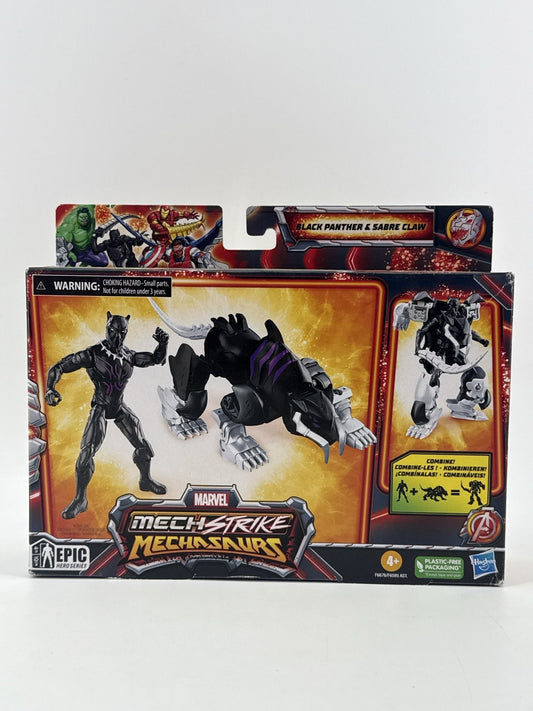 Hasbro Mech Strike Mechasaurs Sabre Claw Black Action Figure Dinosaur Toy F6607