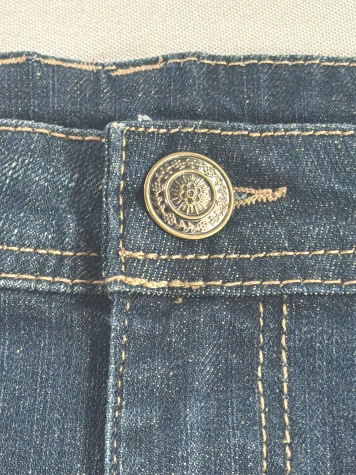 Evolution JMS Plus 3X Denim Mini Skirt Studded Side Raw Hem Distressed 22W 24W