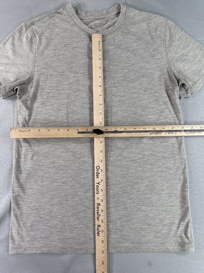 SONOMA Henley Shirt S Gray Cotton Blend Short Sleeve Soft Solid VN Mens Relaxed