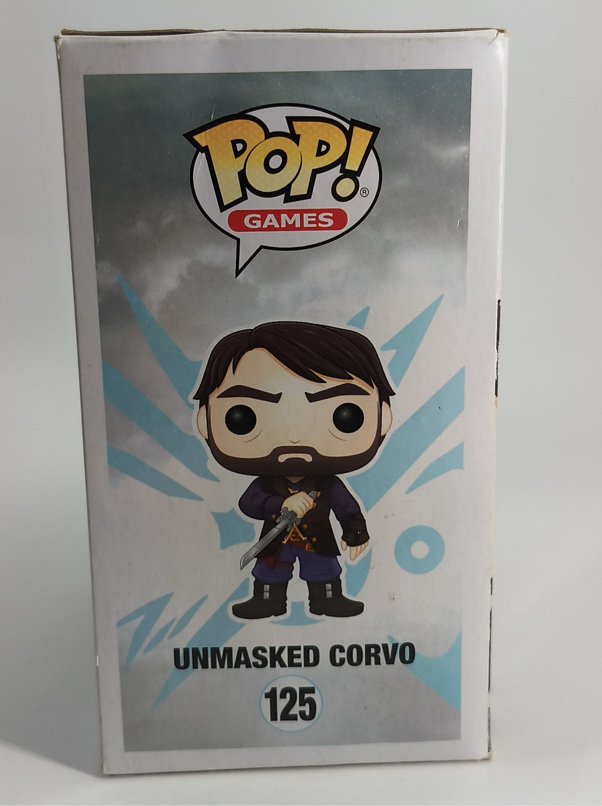 Funko Pop Games Dishonored 2 Unmasked Corvo 125 GameStop Vinyl Black Apparel NWT
