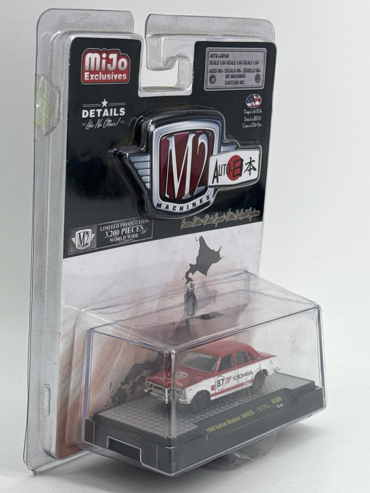 M2 Machines 69 Datsun Bluebird 1600SSS MiJo Yokohama 1:64 Limited 3200 Unbranded