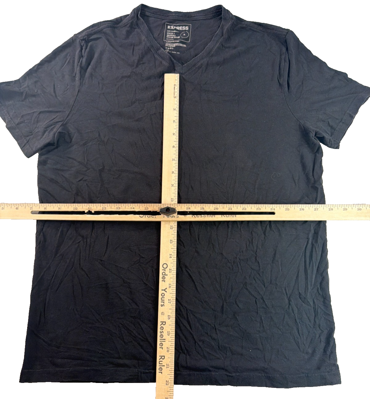 Express Slim Supersoft Mens XL Black V-Neck Tee Stretch Moisture Wicking Modal