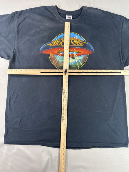 GILDAN Boston Music Graphic Tee 2XL Black 100% Cotton Preshrunk Vintage Rock Men