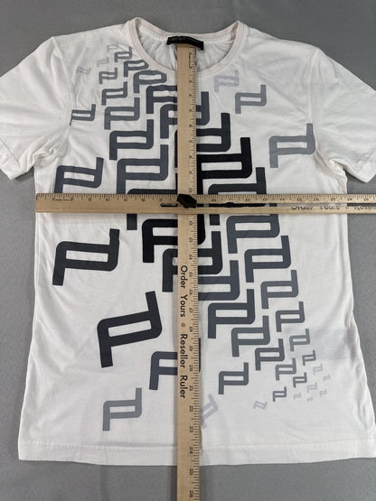 Porsche Design Graphic Tee M White Cotton Modal Crewneck Short Sleeve Regular