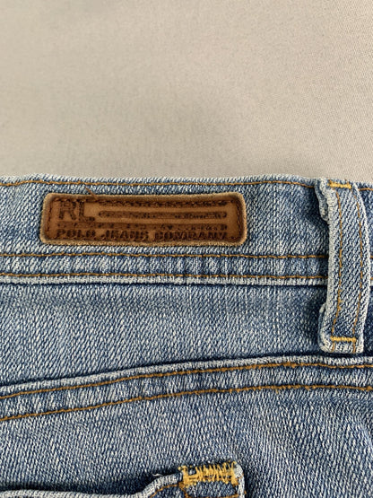 Polo Jeans Company Jeans Womens 4 Blue Stretch Cropped Straight Leg Denim JAW02S
