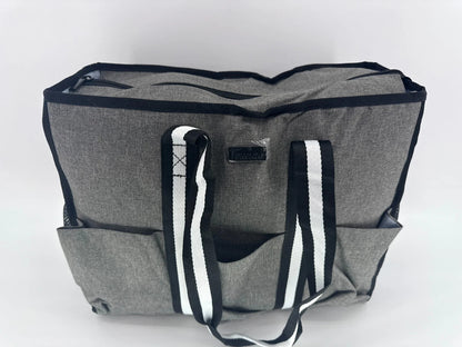 Trunab Gray Teacher Tote Bag Large Utility Work Organizer Pockets Shoulder Strap