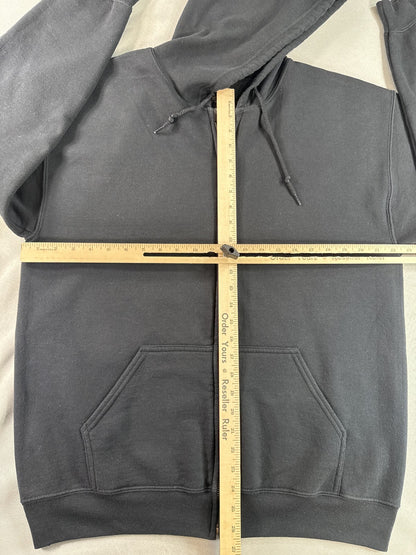 Gildan Heavy Blend Full Zip Hoodie Unisex Black Fleece Regular Fit Long Sleeve L